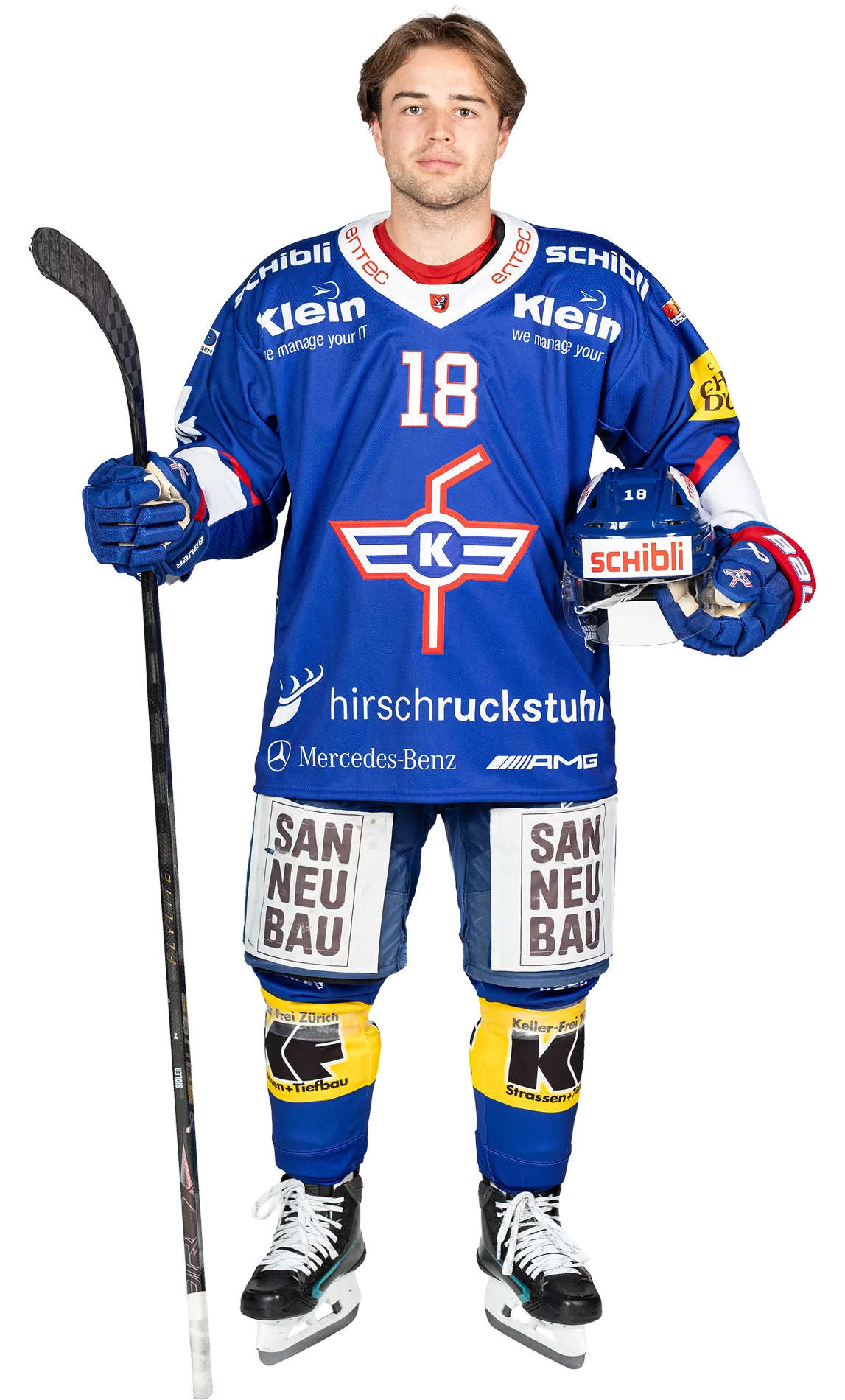Dario Sidler, Verteidiger in der 1. Mannschaft des EHC Kloten