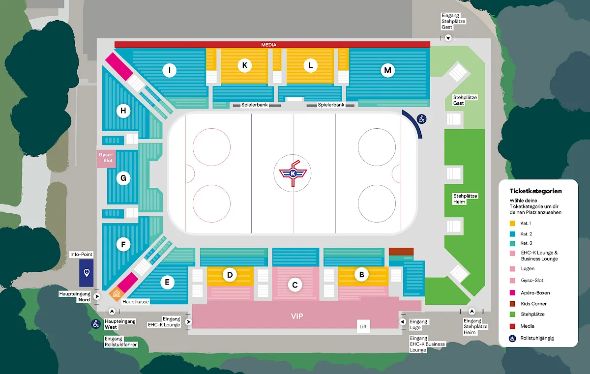 Stadionplan SWISS Arena