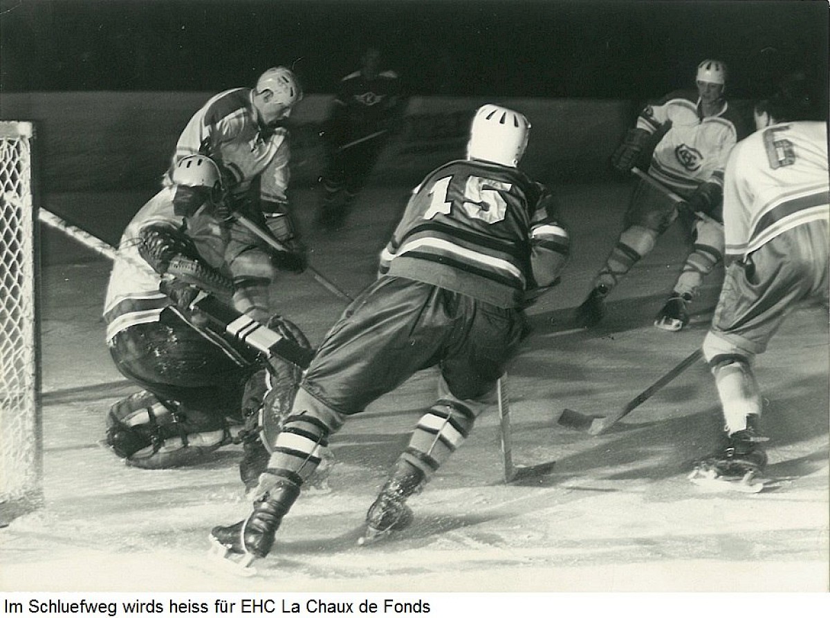 Historisches Eishockeyspiel im Schluefweg gegen den EHC La Chaux-de-Fonds