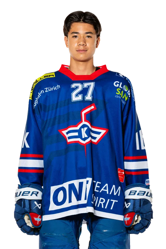 Justin Ballmer, Verteidiger der U18-Elit des EHC Kloten