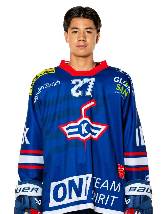 Justin Ballmer, Verteidiger der U18-Elit des EHC Kloten